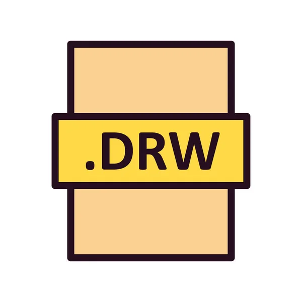 Drw File Format Vector Illustration — Vector de stock