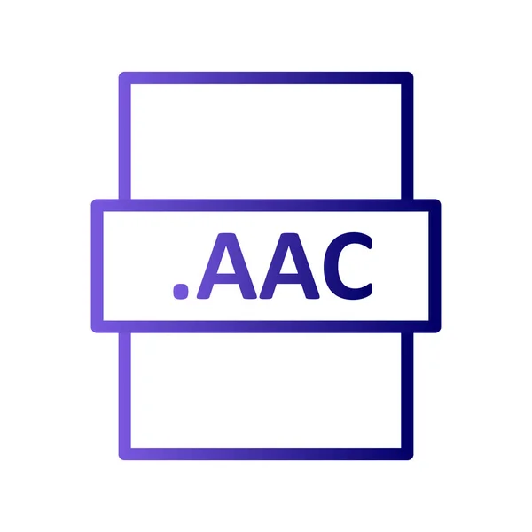 Aac File Format Vector Illustration — Vector de stock