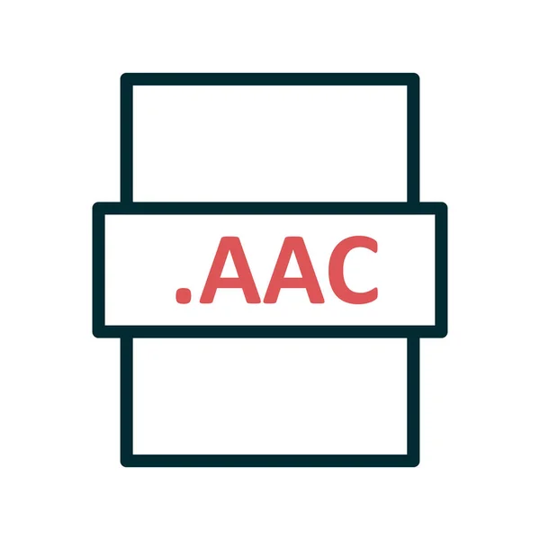 Aac File Format Vector Illustration — Stockvektor