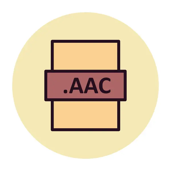 Aac File Format Vector Illustration — Archivo Imágenes Vectoriales