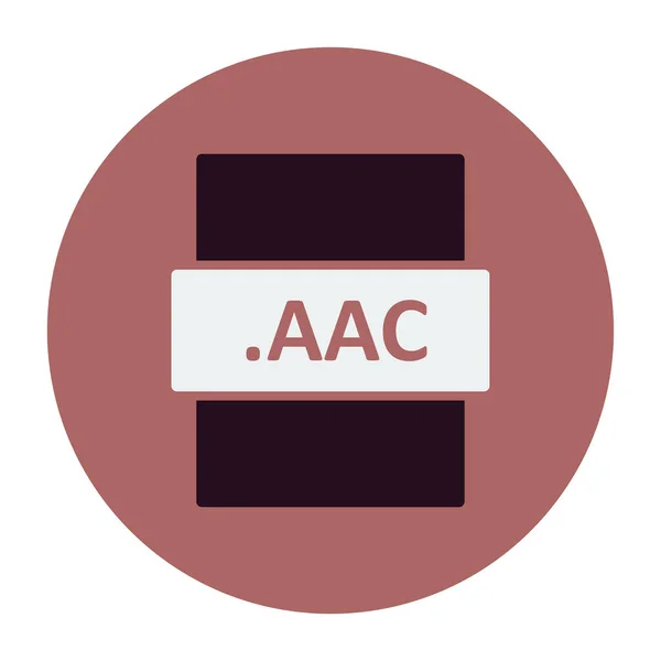 Aac File Format Vector Illustration — Archivo Imágenes Vectoriales