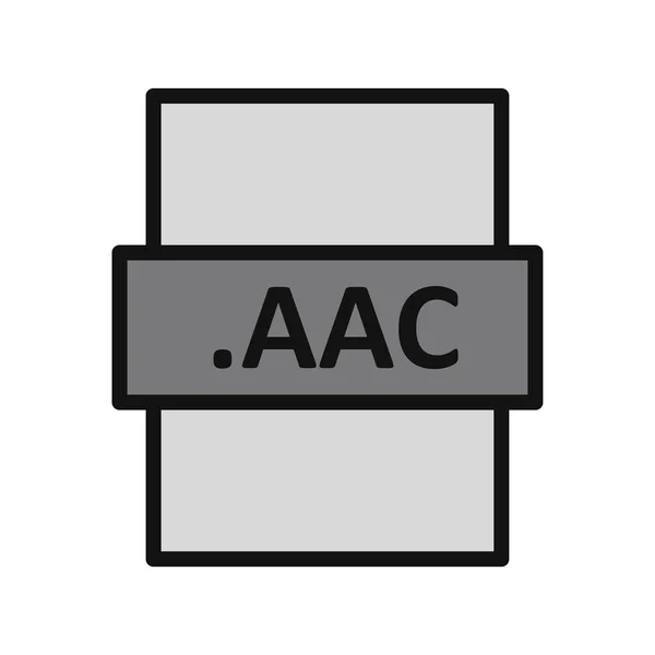 Aac File Format Vector Illustration — Archivo Imágenes Vectoriales