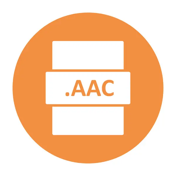 Aac File Format Vector Illustration — Archivo Imágenes Vectoriales