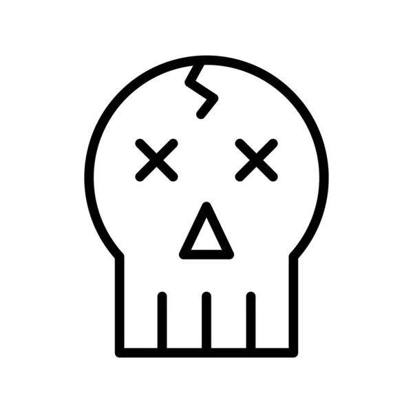 Skull Icon Vector Illustration — Stock Vector