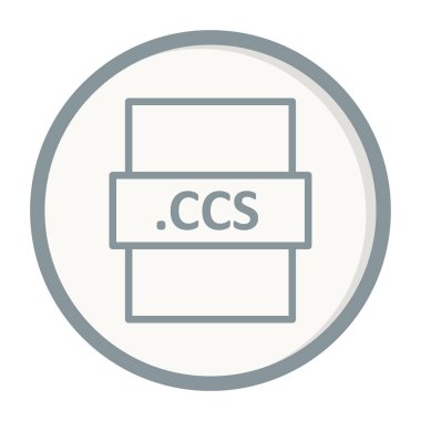 CCS dosya biçimi vektör illüstrasyonu