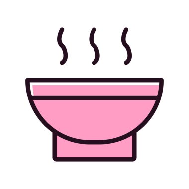 Lezzetli yemek simgesinin vektör çizimi