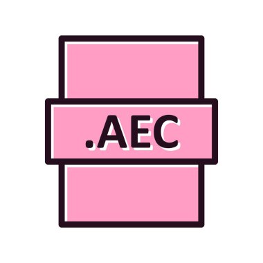 AEC dosya biçimi vektör illüstrasyonu