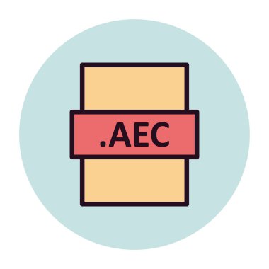 AEC dosya biçimi vektör illüstrasyonu