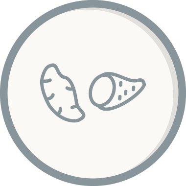 Eşsiz bir sebze. Web simgesi vektör illüstrasyonu