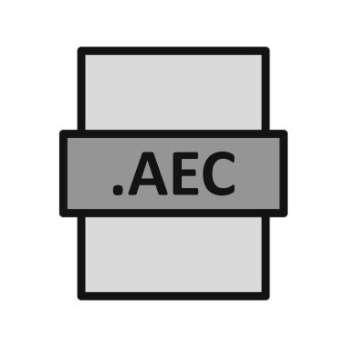 AEC dosya biçimi vektör illüstrasyonu
