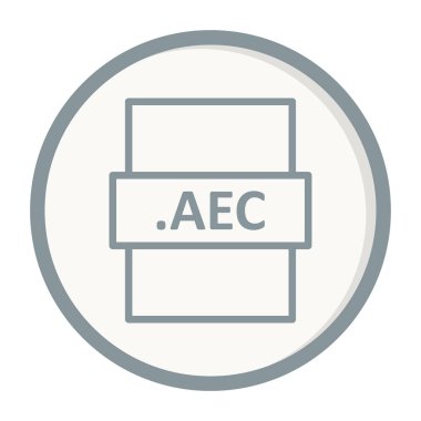 AEC dosya biçimi vektör illüstrasyonu