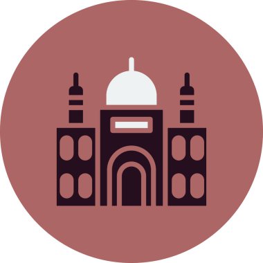 Modern cami simgesinin vektör illüstrasyonu