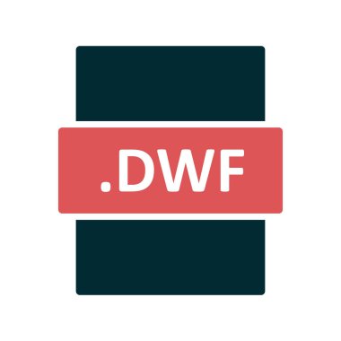 DWF dosya biçimi vektör illüstrasyonu