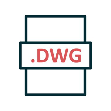 dwg dosya biçimi vektör illüstrasyonu