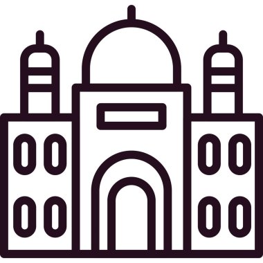 Bina. Web simgesi basit illüstrasyon