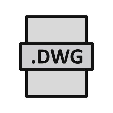 dwg dosya biçimi vektör illüstrasyonu
