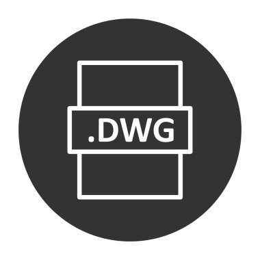 dwg dosya biçimi vektör illüstrasyonu