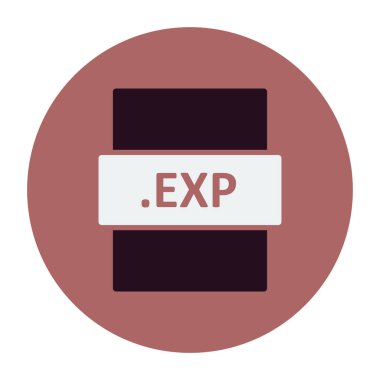 EXP dosya biçimi vektör illüstrasyonu