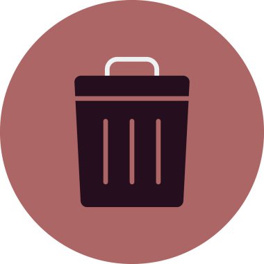 Vektör çizim çöp tenekesi simgesine