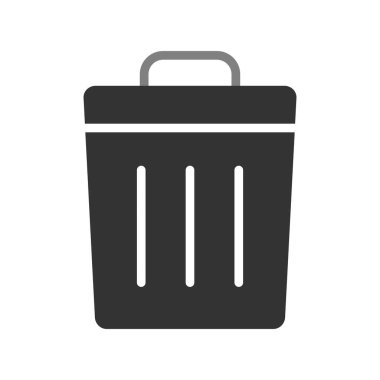 Çöp kutusu simgesi. Web için basit çöp kutusu vektör simgeleri çizimi