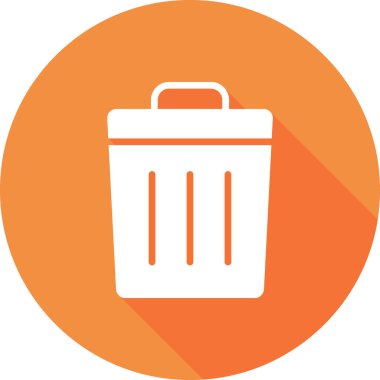 Çöp kutusu simgesi, vektör illüstrasyonu