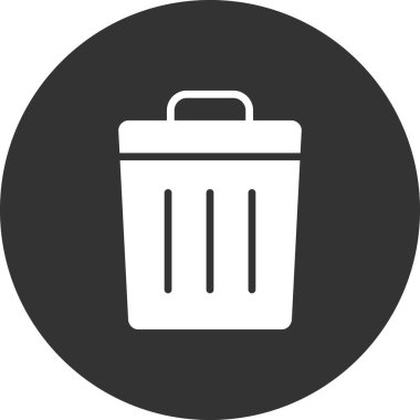 Çöp simgesinin vektör illüstrasyonu