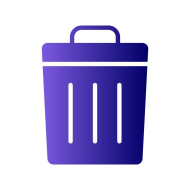 Çöp kutusu simgesi. Web için basit çöp kutusu vektör simgeleri çizimi