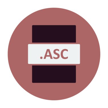 ASC dosya biçimi vektör illüstrasyonu