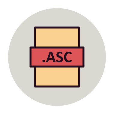 ASC dosya biçimi vektör illüstrasyonu