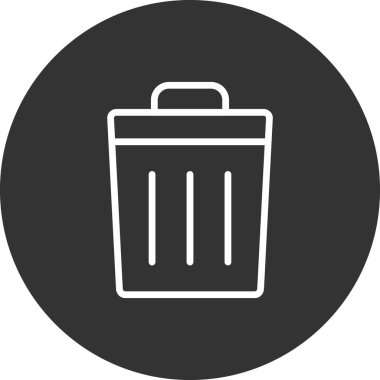 Çöp simgesinin vektör illüstrasyonu