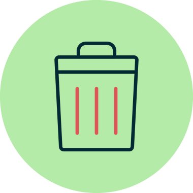 Vektör çizim çöp tenekesi simgesine