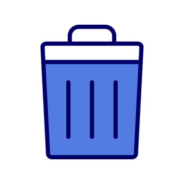 Çöp kutusu simgesi vektörü. Çöp kutusu tabelası. izole edilmiş sınır sembolü çizimi