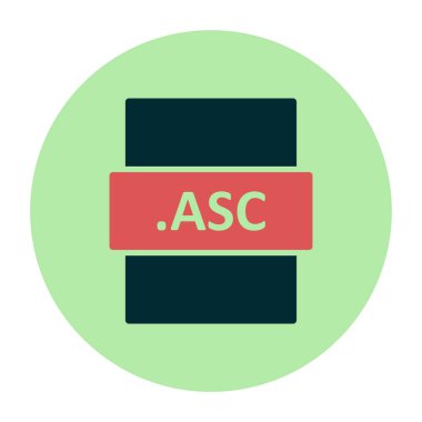 ASC dosya biçimi vektör illüstrasyonu
