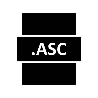 ASC dosya biçimi vektör illüstrasyonu