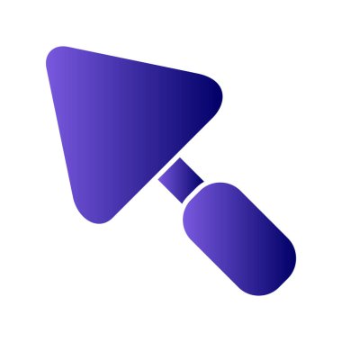 Malafat simgesi. Beyaz arkaplanda izole edilmiş kürek vektör simgelerinin düz çizimi