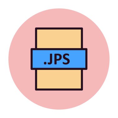 JPS dosya biçimi vektör illüstrasyonu