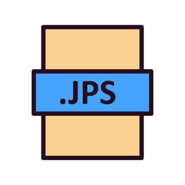 JPS dosya biçimi vektör illüstrasyonu