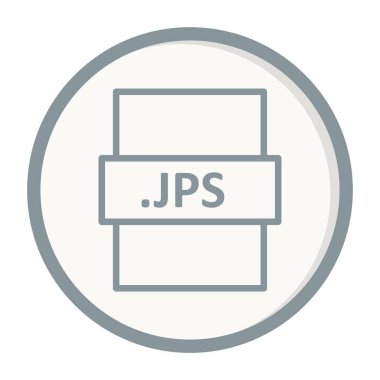 JPS dosya biçimi vektör illüstrasyonu