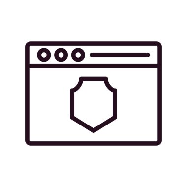 tarayıcı simgesi vektör illüstrasyonu