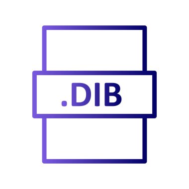 DIB dosya biçimi vektör illüstrasyonu