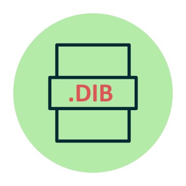 DIB dosya biçimi vektör illüstrasyonu