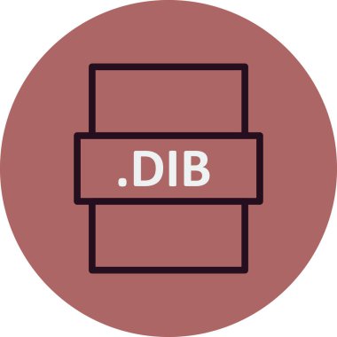 DIB dosya biçimi vektör illüstrasyonu