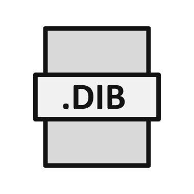 DIB dosya biçimi vektör illüstrasyonu