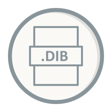 DIB dosya biçimi vektör illüstrasyonu