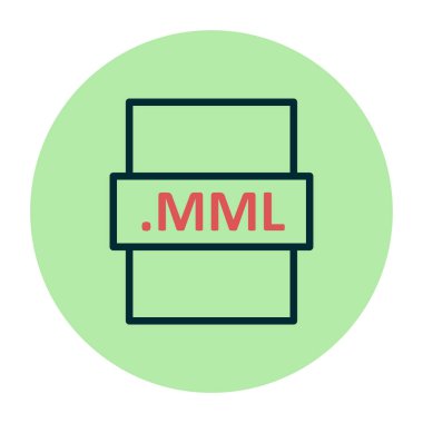 MML dosya biçimi vektör illüstrasyonu