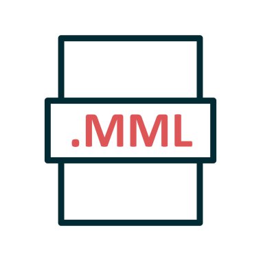 MML dosya biçimi vektör illüstrasyonu