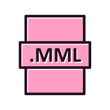 MML dosya biçimi vektör illüstrasyonu
