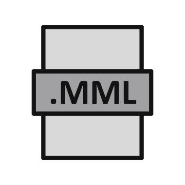 MML dosya biçimi vektör illüstrasyonu