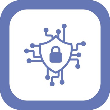 Modern güvenlik simgesinin vektör illüstrasyonu