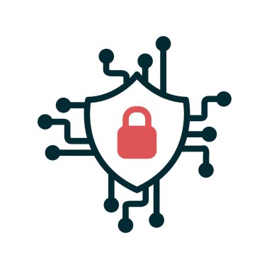 Güvenlik sistemi simgesi vektör illüstrasyon tasarımı